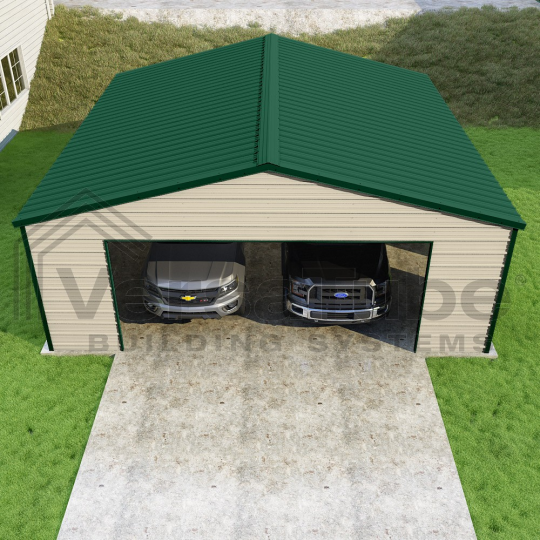 Versatube 24x24x8 Frontier Steel Garage Kit (FBM3242408616)