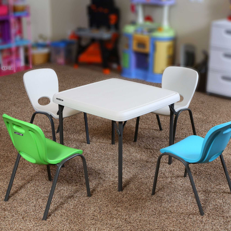 Lifetime childrens table store and chairs combo