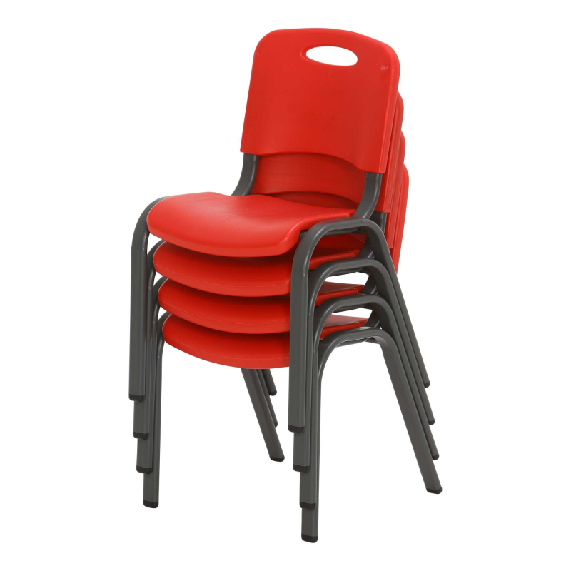 Lifetime 4 pack Stacking Chairs Red plus Kid s Table 80556