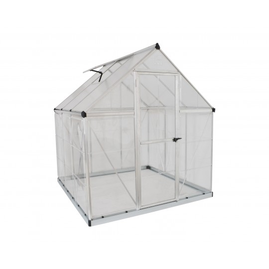 Palram - Canopia Hybrid 6x6 Greenhouse Kit - Silver (HG5506-1B)