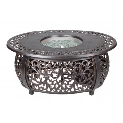 Fire Sense Toulon Oval Cast Aluminum LPG Fire Pit (62198)