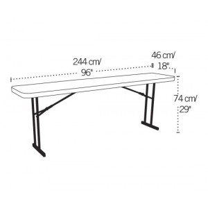 Lifetime 5-Pack 8ft Commercial Folding Seminar Tables - White (580177)