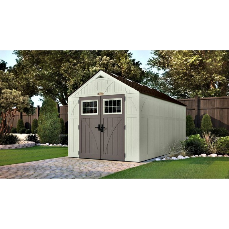 suncast 8x16 tremont storage shed w/ floor bms8160