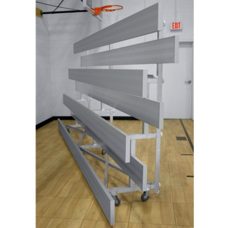 Gared 4 Row Low Rise Tip n Roll Spectator Bleacher 12