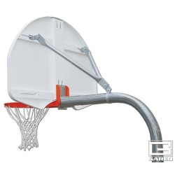 Gared 3-1/2" O.D. Front Mount Gooseneck Post with Braces, 3' Extension, 1750B Backboard, 39WO Goal (PK3535)