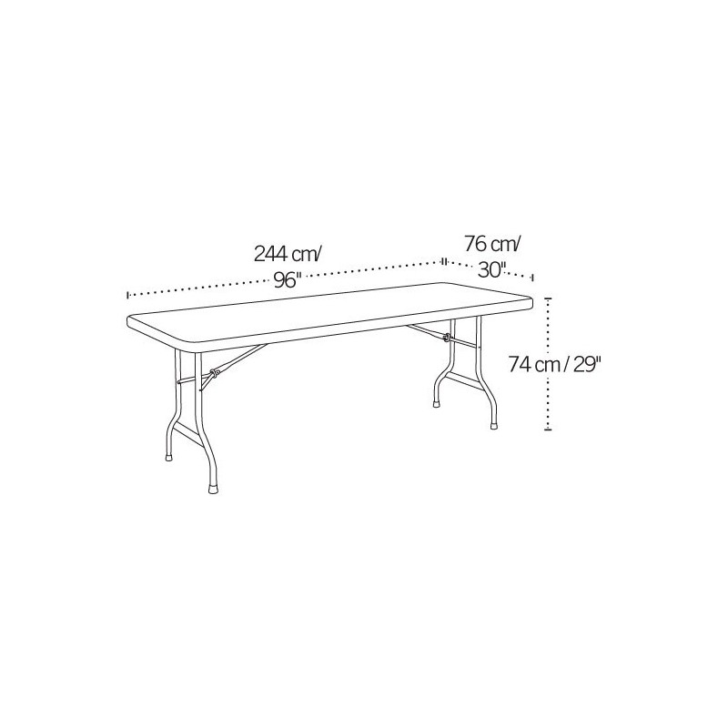 Lifetime 8ft Commercial Plastic Folding Banquet Table - White (22980)