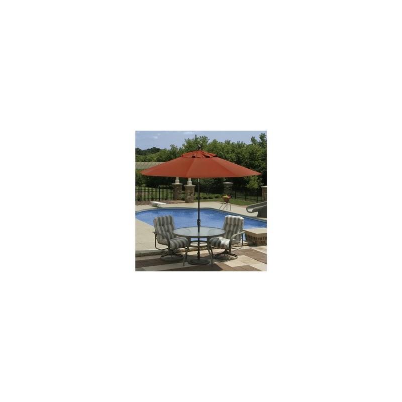 Blue Wave Caspian Rectangular Umbrella Terra Cotta Sunbrella Nu5448ts