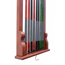 Carmelli Mahogany Vintage Wall Billiard Cue Rack (NG2571M)