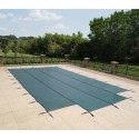 Blue Wave Arctic Armor 16x38 20-Year Super Mesh In-Ground Pool Safety Cover w/ Center End Step - Green (WS732G)