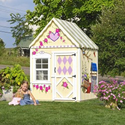 Little Cottage Company Sweetbriar 4x4 Playhouse Kit with Floor (4x4SBWPNK)