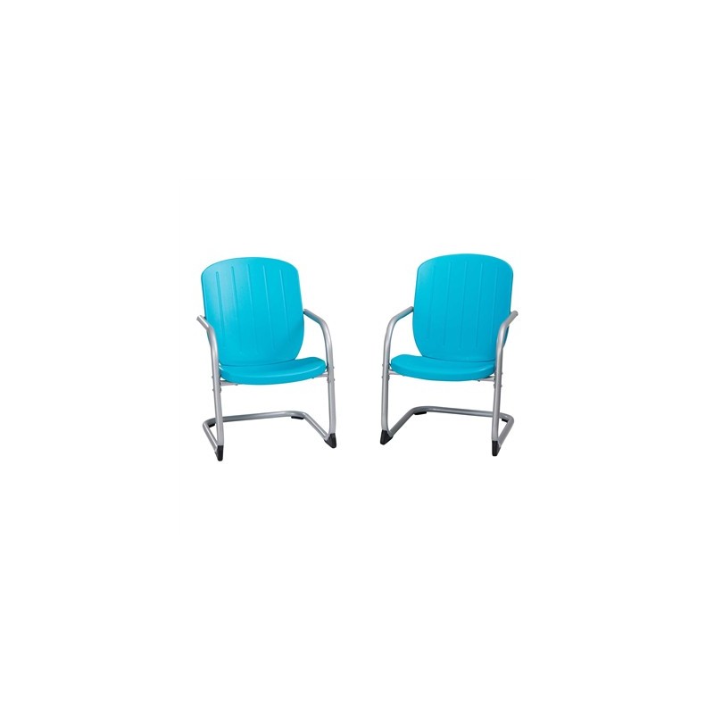 Lifetime Retro Patio Chair 2 Pack Glacier Blue 60161