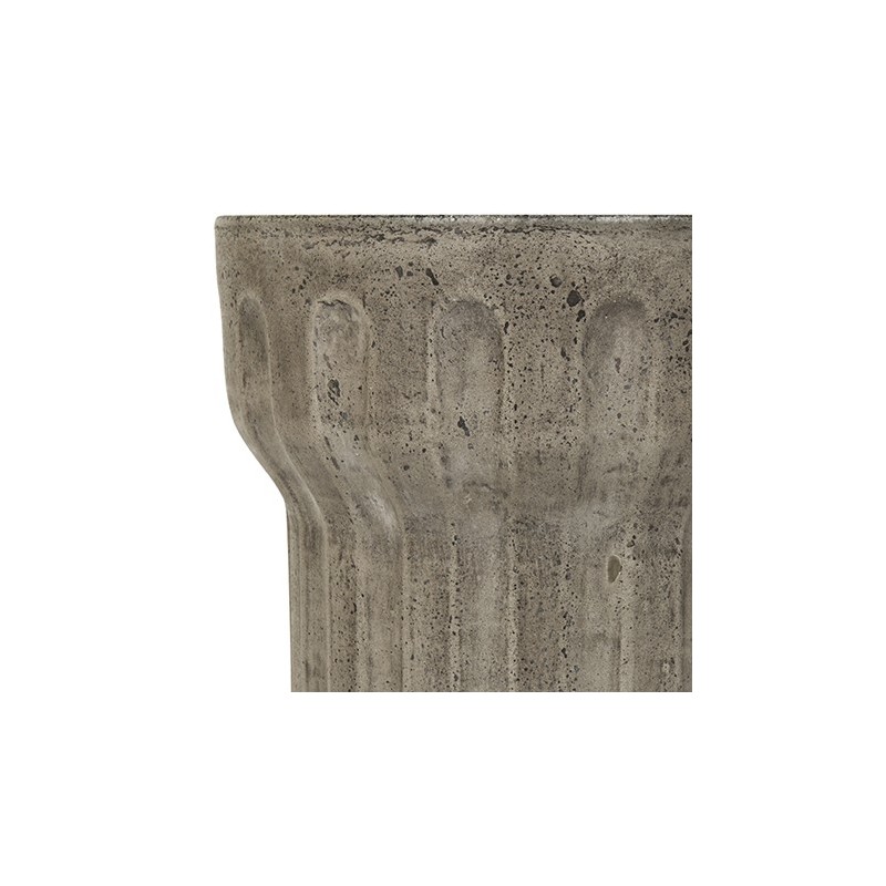 Safavieh Haruki Outdoor Modern Concrete Round Accent Table - Dark Grey