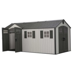 Lifetime 17.5x8 Plastic Storage Shed Kit w/ Double Doors (60213)