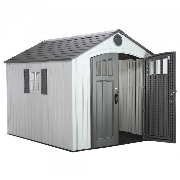 lifetime 8x10 outdoor storage shed kit w/ vertical siding