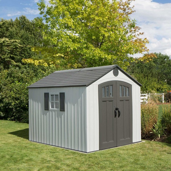 lifetime 8x10 outdoor storage shed kit w/ vertical siding