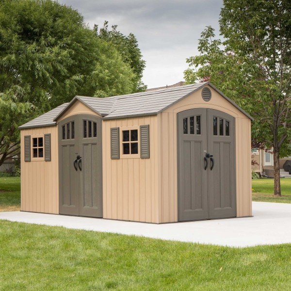 Lifetime 15x8 Outdoor Storage Shed Kit w/ Double Doors 