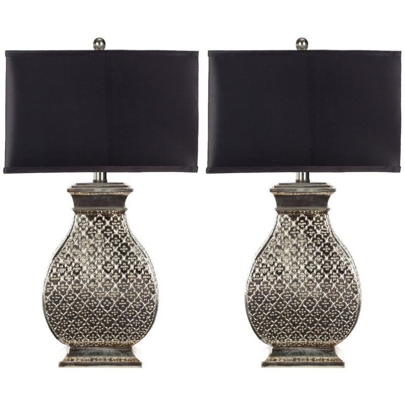 silver table lamps set of 2