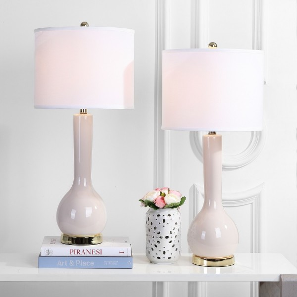 Safavieh Mae 30.5-inch H Long Neck Ceramic Table Lamp - Set of 2 ...