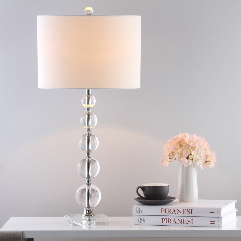 crystal ball table lamp set