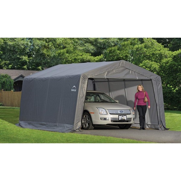 ShelterLogic 12x16x8 Peak Style Shelter Kit - Grey (62697)