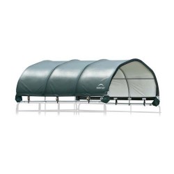 ShelterLogic-12x12 Corral Shelter Powder Coated 1-3/8" Steel Frame, 7.5 oz - Green (51523)