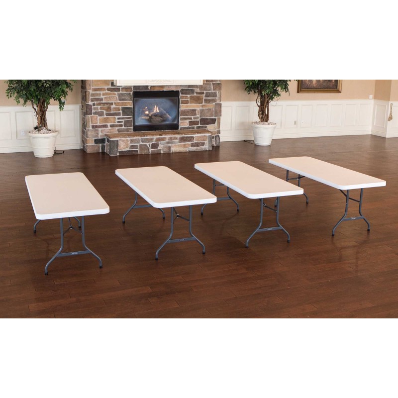 Lifetime 96x30 Commercial White Rectangular Folding Table