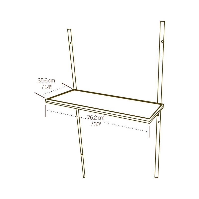 Lifetime 5 Piece 30x14 in. Shelf Accessory Kit for 11 ft Sheds (0115)