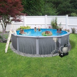 Blue Wave Madagascar 21' x 52" Round Frame Pool Package (NB3921)