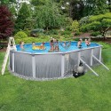 Blue Wave Madagascar 18' x 33' x 52" Oval Frame Pool Package (NB3966)