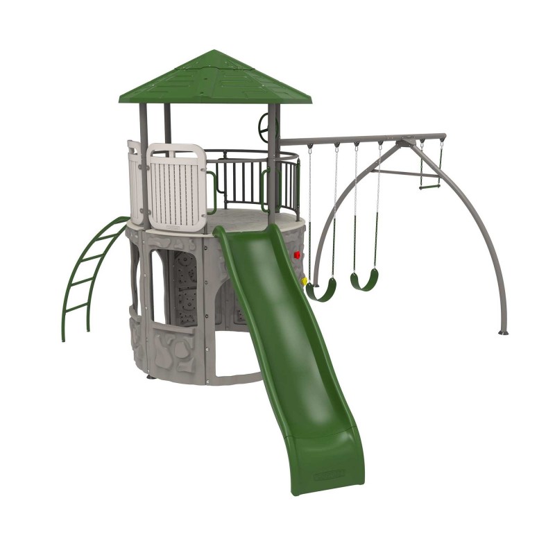 lifetime adventure tower playset with spider swing