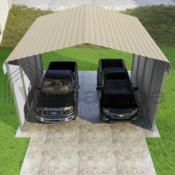 VersaTube 2-Sided 20x20x12 Classic Carport Kit (CM020200120-NS0009)