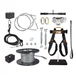 Zip Line Gear 450' Ultimate Torpedo Kit w/ Harness & Seat (TORP-450)