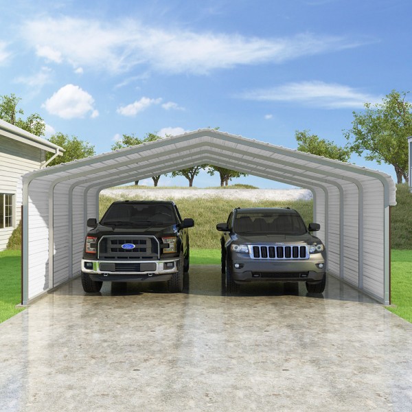 VersaTube 2-Sided 20x20x7 Classic Steel Carport Kit (CM020200070-NS0009)