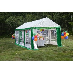 ShelterLogic 10x20 Party Tent Kit w/ Windows - Green/White (25899)