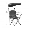 Quik Shade Heavy Duty Max Shade Folding Chair - Black (167571DS)