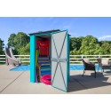 ShelterLogic 4x3 Spacemaker Patio Steel Shed Kit - Teal and Anthracite (CY43T21)