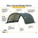 ShelterLogic 8x10x5 Portable Livestock Shelter - Round (51560)