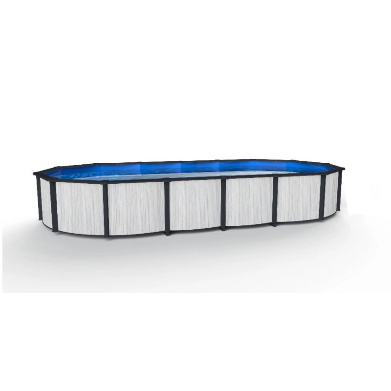 Blue Wave Belize 27-ft x 27-ft x 52-in Steel Wall Panels Round Above-Ground  Pool with Filter Pump and Ladder in the Above-Ground Pools department at