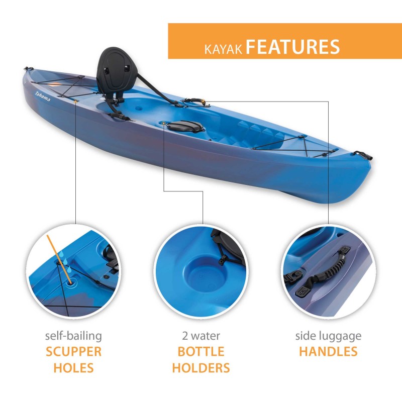 Lifetime Tahoma 100 Sit-On-Top Kayak with Paddle - Galaxy Fusion (91039)