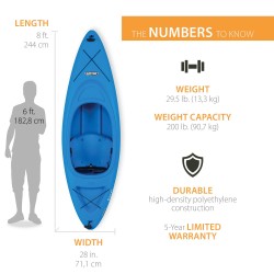 Lifetime Lancer 10 ft. Sit-In Kayak w/ Paddle - Orange (90817)