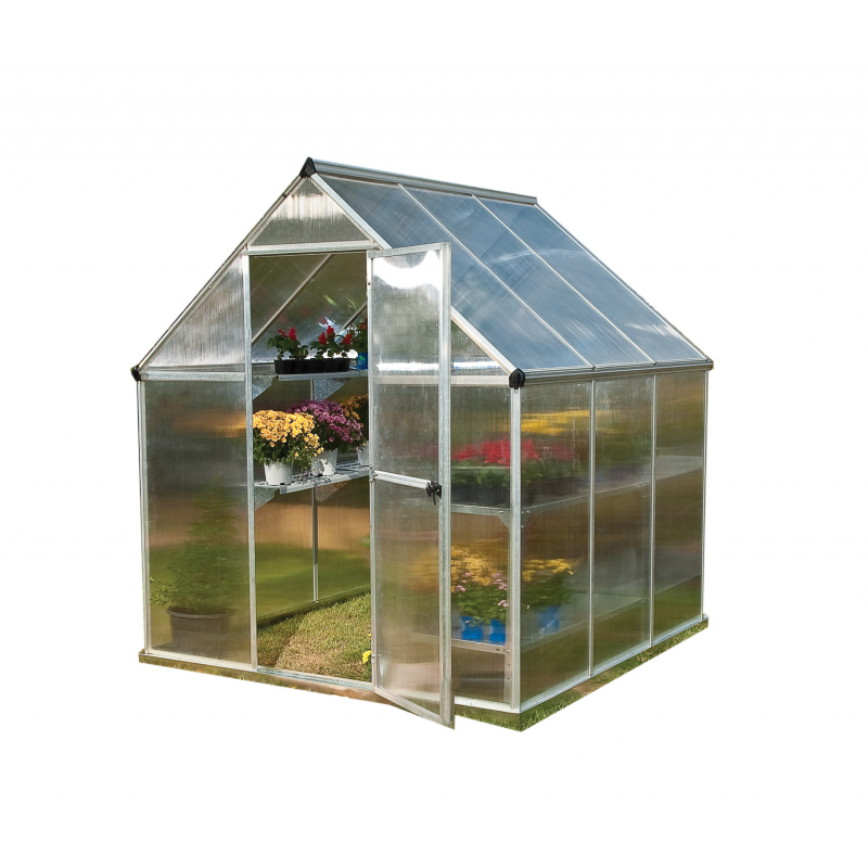 Palram 6x6 Mythos Hobby Greenhouse Kit - Silver (HG5006)