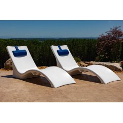 Global 2-Pack Pool Lounger Chair - White (GPP-LFS-W)