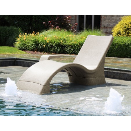 Global Pool Lounger Chairs with Side Table - Sandstone (GPP-LFS-S)