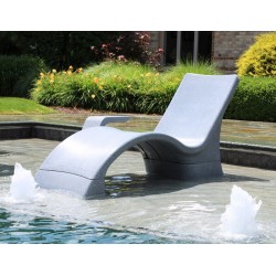 Global Pool Lounger Chairs with Side Table - Gray (GPP-LFS-G)