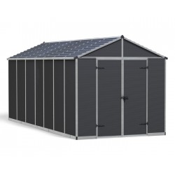 Palram - Canopia Rubicon 8' x 18' Shed - Gray (HG9734GY)