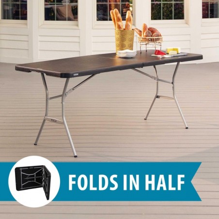 Lifetime Light Commercial 6-Foot Fold-In-Half Table (80788)