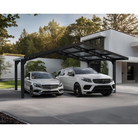 Palram - Canopia Sydney Wave Double Carport Apex Style (HG9093)