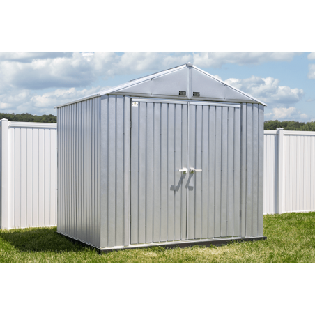 Arrow Elite 8x6 Metal Storage Shed Kit - Silver (EG86AB)