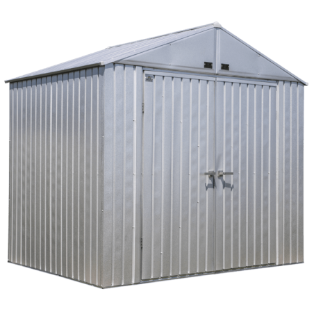 Arrow Elite 8x6 Metal Storage Shed Kit - Silver (EG86AB)