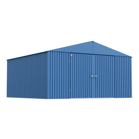 Arrow 14x14 Elite Steel Storage Shed - Blue Grey (EG1414BG)